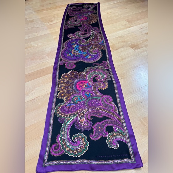 🍆Lightweight Paisley Oblong Scarf by Lauren Ralph Lauren | Sonia - Picture 4 of 17